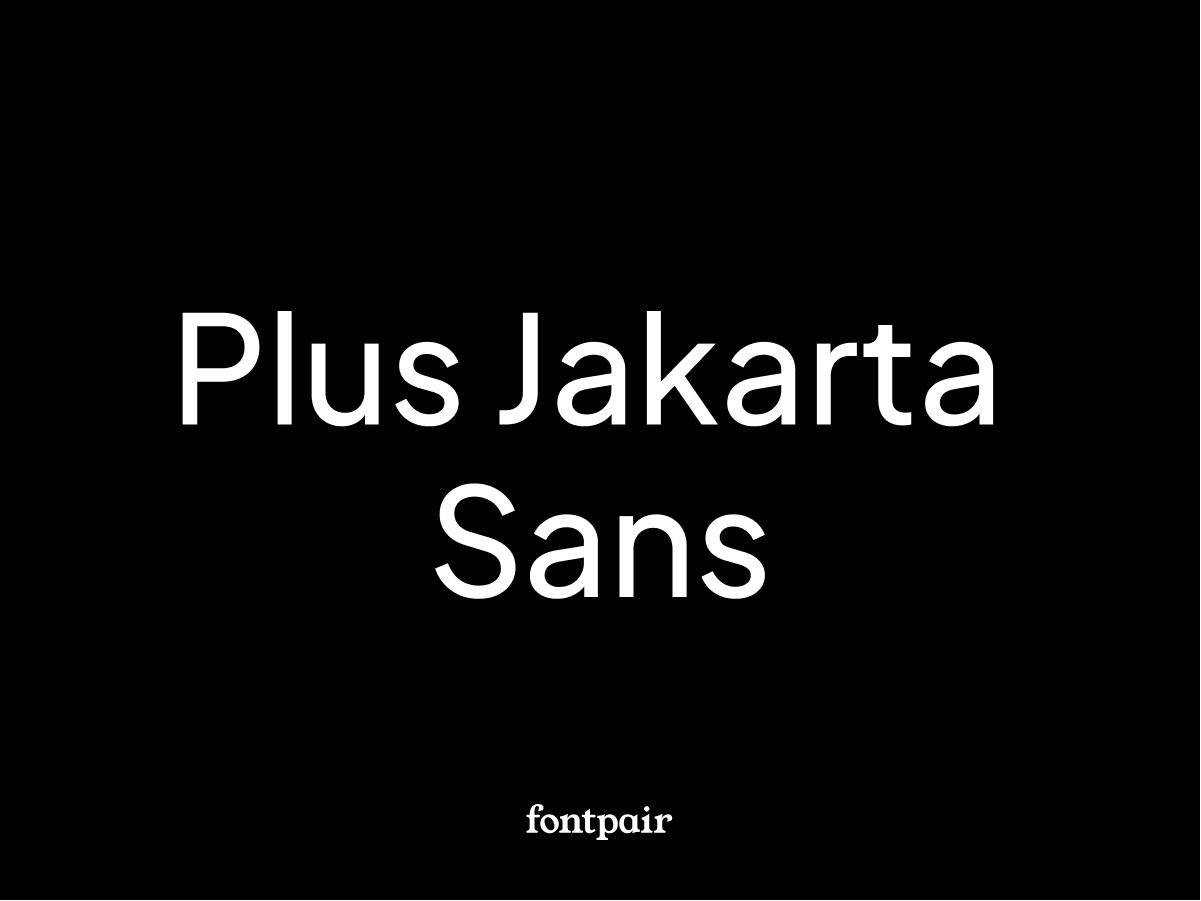 Plus Jakarta Sans Font